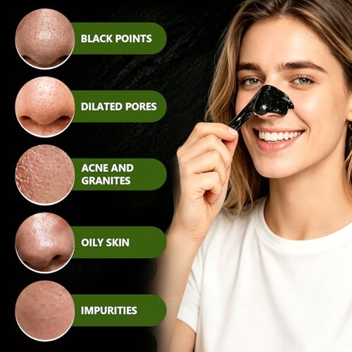 120ml Blackhead Removal Mask, Peel Off Mask, Exfoliating Mask, Deep Cleansing Pores Blackheads, Dirt, Acne and Reduce Pores Includes Brush