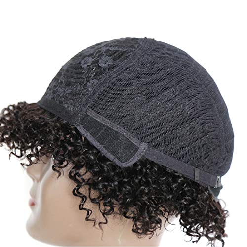 Yavida-Short-Afro-Kinky-Curly-Wigs-For-Black-Women-Brazilian-Virgin-Curly-Wig-8-Inch-Fluffy-Wigs-Natural-Black-Color-Kinky-Curly-Glueless-Human-Hair-Wigs
