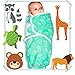 Swaddle Infant Wrap Set -- with Velcro for Boys and Girls by Babeluv (4Pack, ABCD)