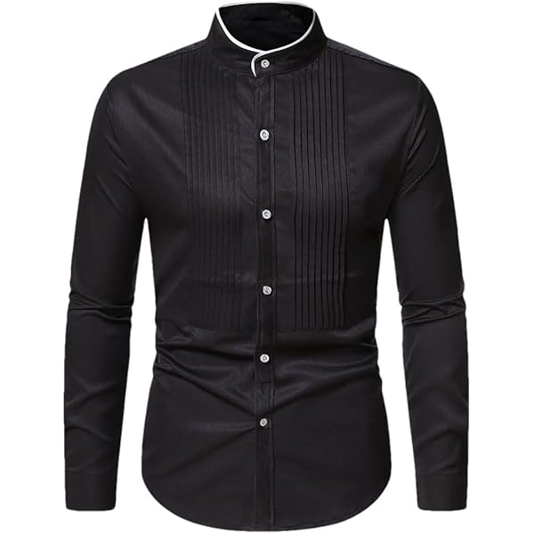 Hombre Camisa Lino Algodon Liso Para Blanco