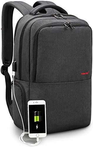 LAPACKER Travel Laptop Backpack, Anti-Theft Bag with USB Charging Port Computer Business Backpack for Men Women - Fits Up To 15.6-Inch Computers Backpack, Water Resistant(LB-Black)