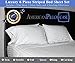 AMERICAN PILLOWCASE 100% Egyptian Cotton Luxury Striped 540 Thread Count 6-Piece Sheet Set with Wrinkle Guard - Queen, White