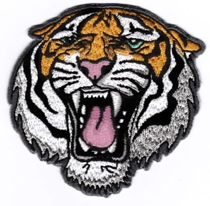 Tete Tigre Patch Ecusson Applique Brode Broderie Pour Vetement Ecusson Thermocollant Amazon Fr Sports Et Loisirs