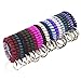 100 Pcs Mix Color Plastic Coil Stretch Wristband Elastic Stretchable Spiral Bracelet Key Ring/Key Chain/Key Hook/Key Holder for Gym, Pool, ID Badge and Outdoor Sports (Dull Polish)