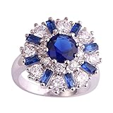 Psiroy Women's 925 Sterling Silver 5cttw CZ Filled Ring