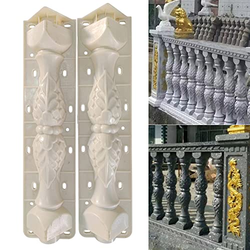 Pvc Hand Railing Mold YQSDG 1Pairs Front Rear Moulds Balustrades Mold for Concrete Plaster ...