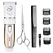Rantizon Pet Grooming Clipper Kits, Low Noise Rechargeable Hair Trimmer Dogs & Cats Cordless Electric Clippers Set Professional Grooming at Home Come With Scissors + Comb And 4 Extra Accessories