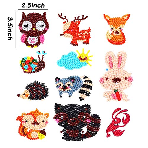 Koogel 30pcs Diamond Painting Stickers，5D DIY Kids Diamond Painting Kids Diamond Art Diamond Painting Kits for Kids for Paint by Numbers Diamonds Children Adult Beginners