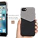 Tasikar Compatible with iPhone SE 2022/2020 Case/iPhone 7 Case/iPhone 8 Case with Card Holder Slot Wallet Case Leather and Fabric Design for iPhone SE (3rd Gen/2rd Gen) & iPhone 7/8 (Black)