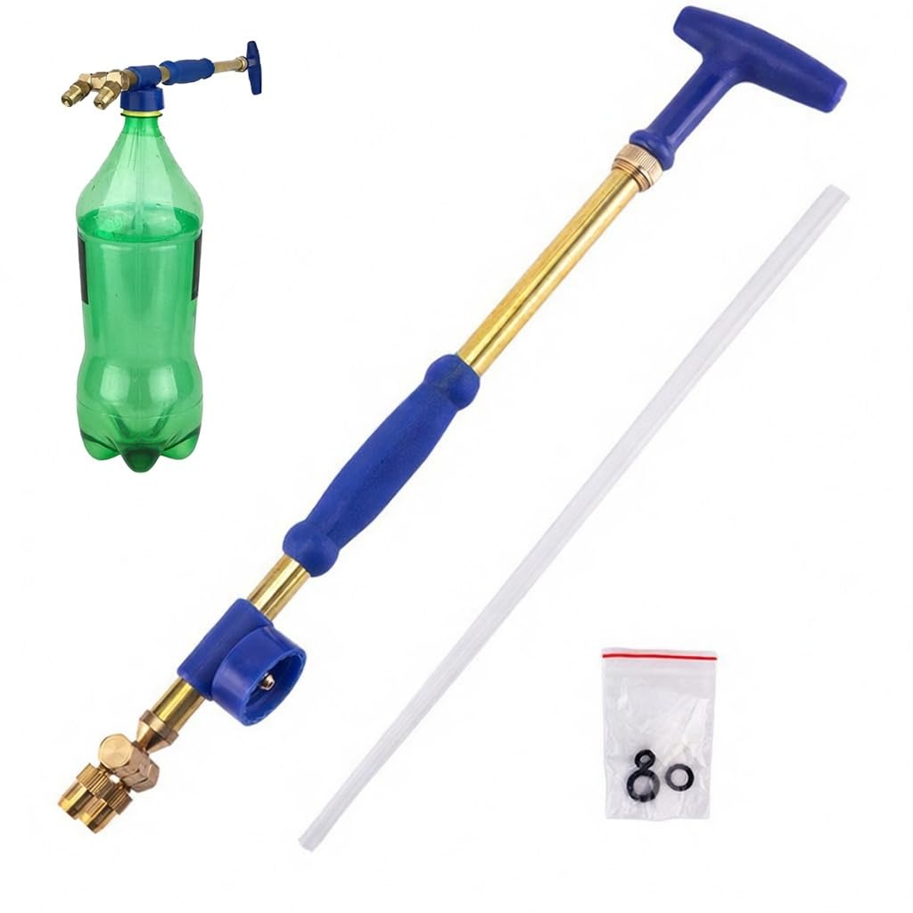 Duokon G3/4 Female Thread Handheld Pressure Sprayer, 2 Spray Modes, Push Pull Air Pump Sprayer with Double Nozzles for Garden, Lawn, Patio, Courtyard