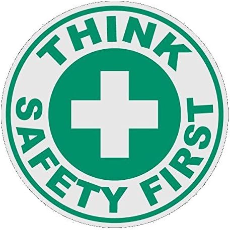 Think Safety First Small Round Reflective Decal Sticker