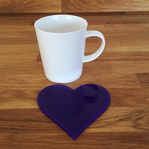 Super Cool Creations Coasters - Heart Shaped - Purple - 8 Set