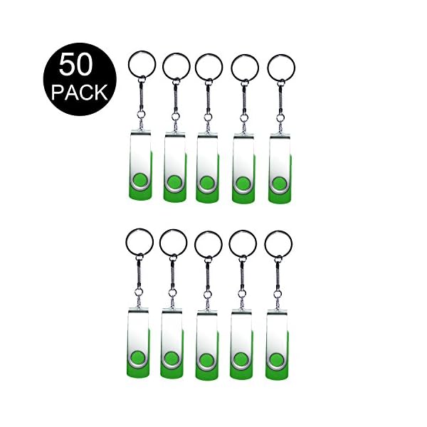 50 Faltbare Daumen Aufbewahrungsbox Swivel USB 2.0 Flash Drive Memory Stick U Disk Geschenk grün 16 GB