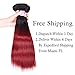 Top Hair Brazilian Ombre Burgundy Hair Extensions Black To Red Weave Brazilian Hair Ombre Weaves Straight Two Tone 3 Bundles 10 10 10 inches Total 150 Gram