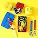 HAON Brick Lunch Boxes Bento for Children Toddler Kids To Go For Travel and Picnic (Non-Toxic Material Used Product) (Blue)