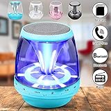 XINLIFAN Bluetooth Speaker Wireless Rechargeable Mini Portable LED for Smartphone Tablet Very Good (Color : Pink)