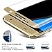 Galaxy S7 Edge Screen Protector, Snowpink Galaxy S7 Edge Tempered Glass Screen Protector Full Coverage Ultra HD Clear Anti-Fingerprint Anti-Bubble Film Screen Protector for Samsung Galaxy S7 Edge-Gold