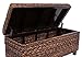 BIRDROCK HOME Abaca Storage Ottoman Bench - Bed Storage Trunk - Espresso Bench - Chest - Safety Hinges