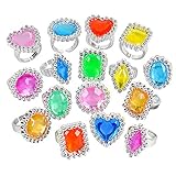 Kicko Powerful Plastic Jewel Ring - 144 Pieces Plastic Gem Ring for Kids - Assorted Toy s, Princess Party Favors, Creative Costume Accessories, Birthday Loot Bags and Pinata Filler