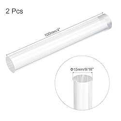 MECCANIXITY 2pcs Acrylic Round Rods 9/16" x