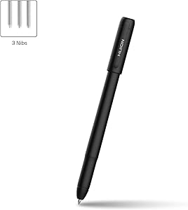 Huion Scribo PW310 Stylus Pen Battery-Free 8192 Pressure Sensitivity, Real Pen Write Notes and Draw on Paper & Computer Synchronize to Devices with Battery-Free EMR Nib, Gel Ink Nib, Ballpoint Nib