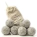Kitchow Organic Dark Wool Dryer Balls, 8-Pack — Made for Drying Colors/Darks — Natural Ecofriendly Fabric Softener — Reusable Dryer Sheets for Infants