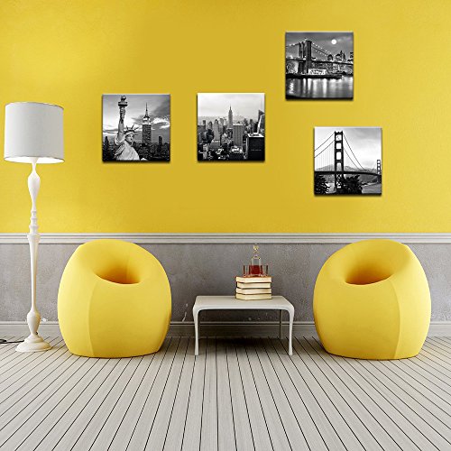 Live Art Decor Modern Black and White New York Wall Art Brooklyn