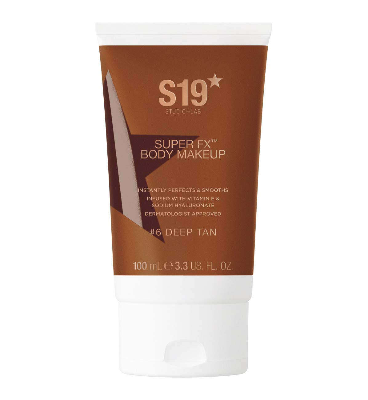 S19 SUPER FX Body Makeup, DEEP TAN - Smoothes & Evens Skin Tone & Texture, Hide Scars & Blemishes - 100ml