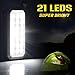 Ayyie Solar Charger Portable Charger Power Bank with 3-USB Outports & 21 LED Flashlights, 8000mAh Backup Battery Pack Phone Charger for Camping, Outdoor, Outside Activities