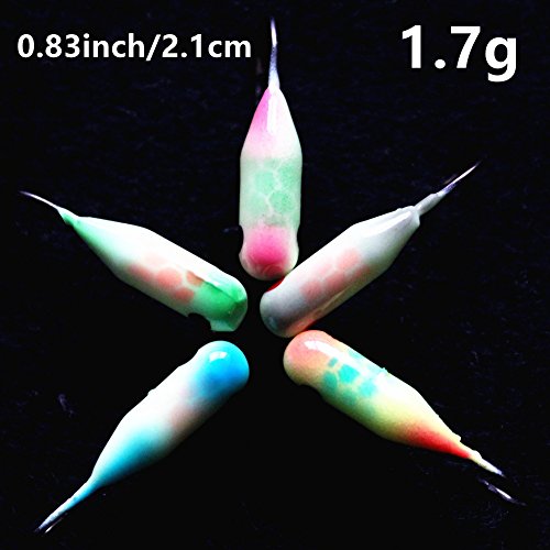 Krazywolf 25 Pieces Glow Ice Fishing Jig Kit