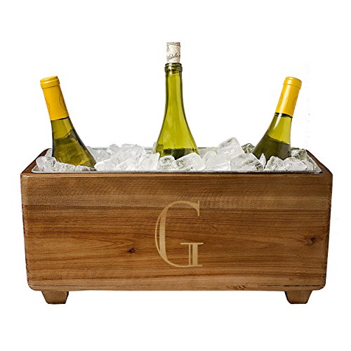 Cathy's Concepts Personalized Wooden Wine Trough, Letter G