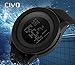 CIVO Mens Boys Analogue Digital Watches 50M Waterproof Military Sport Watch Big Face Dual Dial Fasion Casual Multifunction LCD Back Light Electronic Shock Resistant Watches (Black Black)