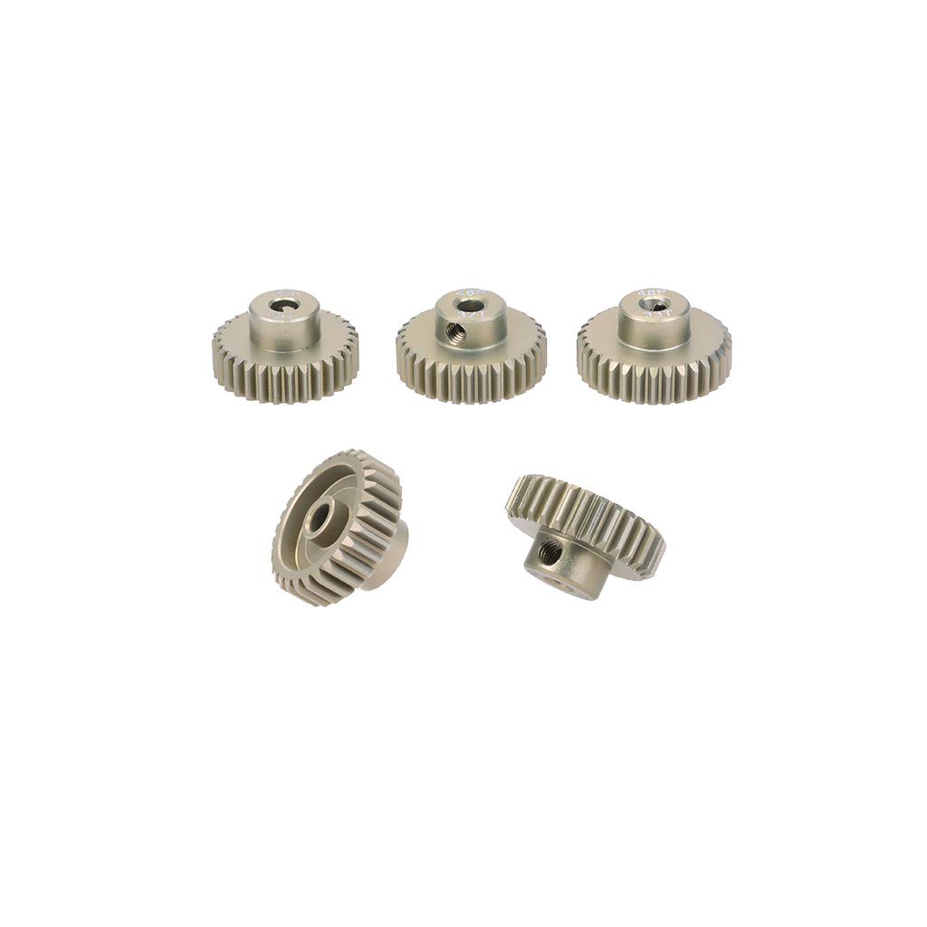Fasizi 5PCS 48DP 29T 30T 31T 32T 33T Pinion Motor Gear Combo Set for 1/10 Rc Car Brushed Brushless Motor