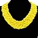 Fashion Chain Choker Collar Necklace Water Drop Olivary Resin Beads Bib Statement Chain Necklace