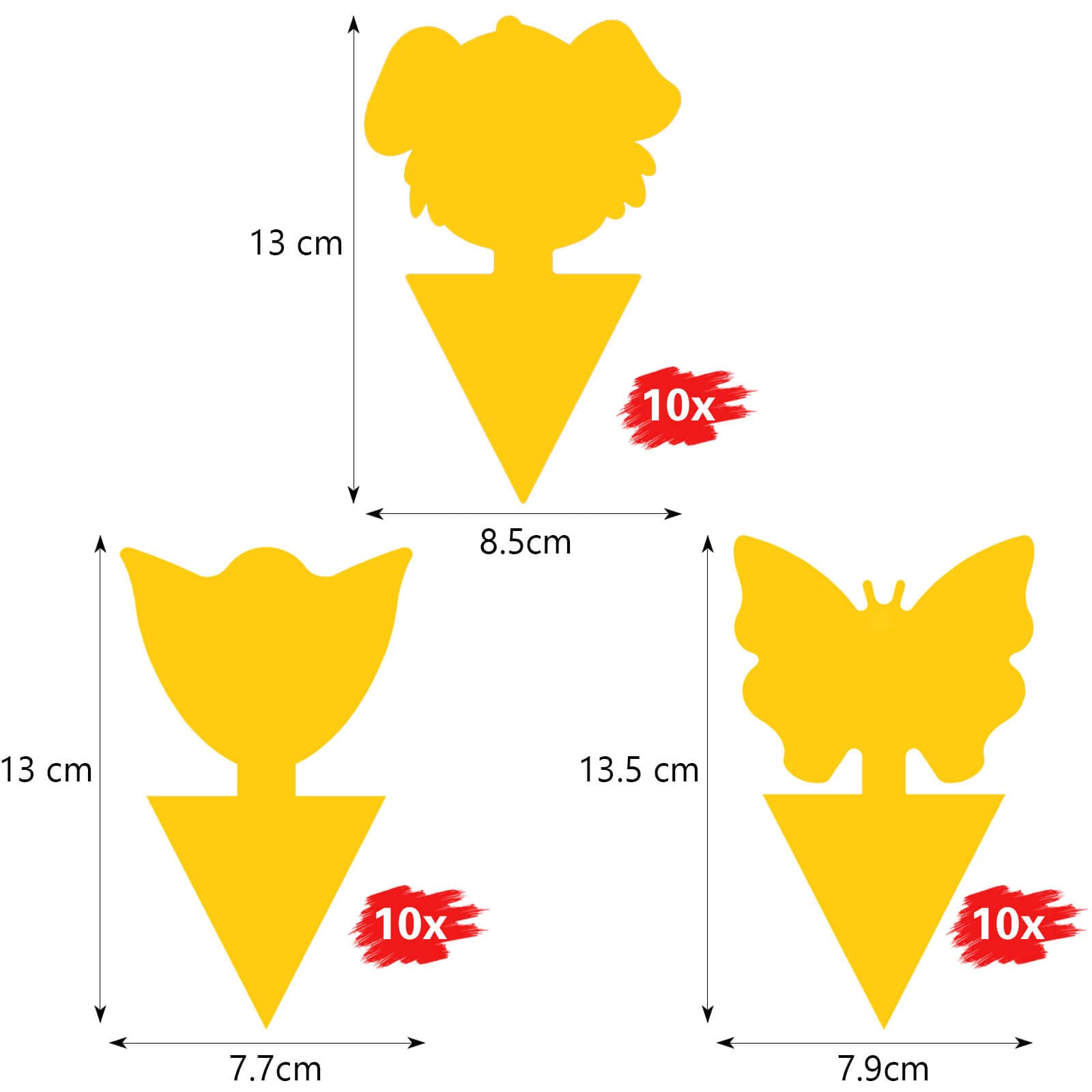 Blooven Gelbsticker Trauermücken Bekämpfen 30 Stück, Gelbtafeln für die Zimmerpflanzen Schädlingsbekämpfung (30 Stück) 3