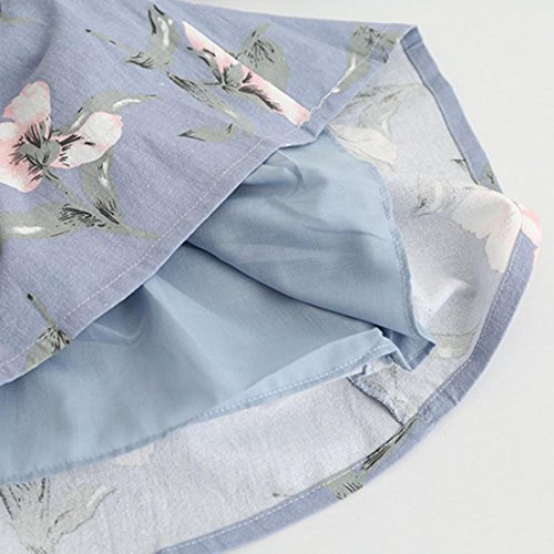 Sunbona Toddler Baby Girls Princess Cute Autumn Long Sleeve Dress Party Wedding Outfits Cloths (3T(2~3years), Light Blue) - Thumbnail 5