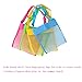 Zamango 1 Beach Mesh Tote Breathable Sea Bags with Adjustable Carrying Straps for Kid's Shell Collection,Swimming Equipment Storage,Colorful Set of 4