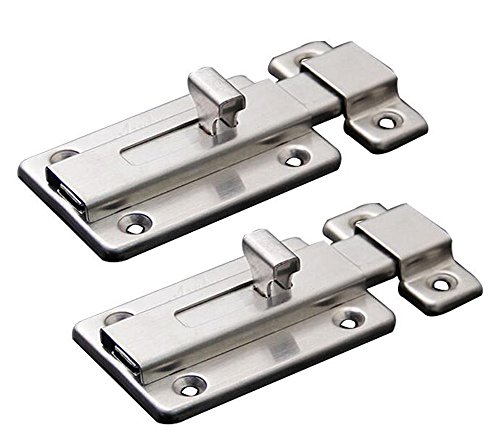 NELXULAS Stainless Steel Door Latch Sliding Lock Barrel Bolt (4-1/5