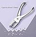 Hand Metal Single Hole Punchers One Hole Paper Heavy Duty Puncher for School, Home and Office (1/4 inch Hole)