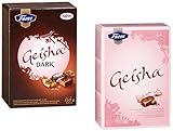 Karl Fazer Geisha Chocolates with Hazelnut Filling - 1 each Milk Chocolate and Dark Chocolate