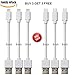 Shalwinn Charging Station Cables, Micro USB Charging Lightning Cable for Android and iPhone Smart Phones, USB Cables is Perfect for Charging Station - White - 6 Piece
