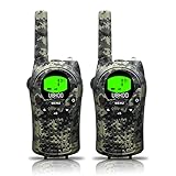 Kids Walkie Talkies, UOKOO Two-Way Radios 22 Channels and Back-lit LCD Screen (up to 6KM in open areas) Walkie Talkies for Kids (1 Pair) Camo T668