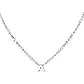 MOMOL Small Initial Necklace for Women Stainless Steel Tiny Letter Necklace Personalized Name Necklace