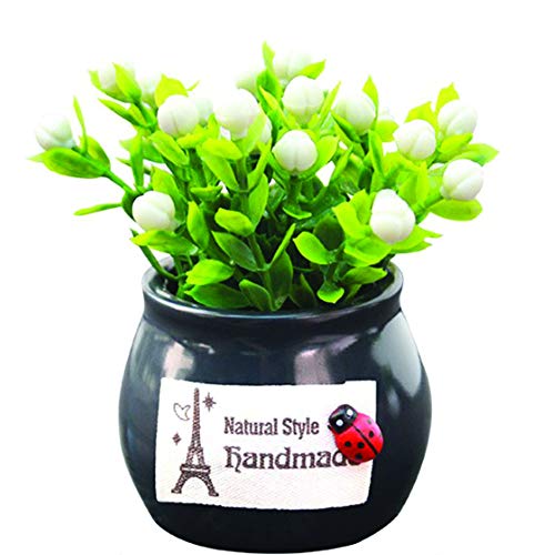 Studyset Artificial Plant Car Ornament Plant Simulation Artificial Tree Car Resin Pot Dashboard Decoration White 7.855 - Thumbnail 3