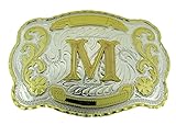 New Initial "M" Rodeo Big Cowboy Western Belt Buckle
