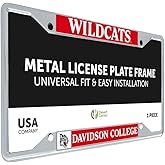 Desert Cactus Davidson College Wildcats Car Accessories Metal License Plate Frame and Tag Holder for Front or Rear of Car (Mascot VB)