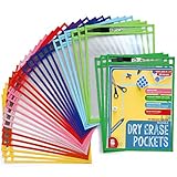 BONBELA Dry Erase Pockets - 30 Pack EASYWipeXL