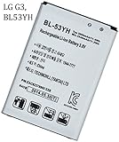 BasTex Rechargeable 3000mAh Li-ion Battery for LG G3 OPTIMUS