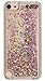 iPod Touch 6 Case Liquid Quicksand Glitter Rose Gold Style, Touch5 Liquid Case, BLLQ Twinkle Quicksand Water Fall Funy Lovely Shiny Bling Sparkle PC Hard Case for Touch6 Touch 5 Diamond Rose Gold