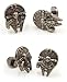Aove® Mens Cufflinks Star Wars Cufflinks for Mens with Gift Box (Millennium Falcon)